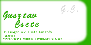 gusztav csete business card