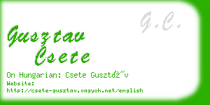 gusztav csete business card